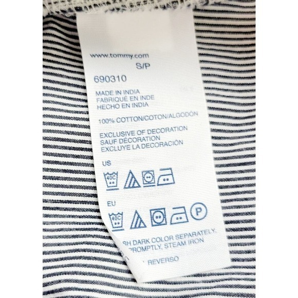 Tommy Hilfiger Womens Striped Button Down Shirt Utility Pocket Roll Tab Sleeve - Picture 5 of 6